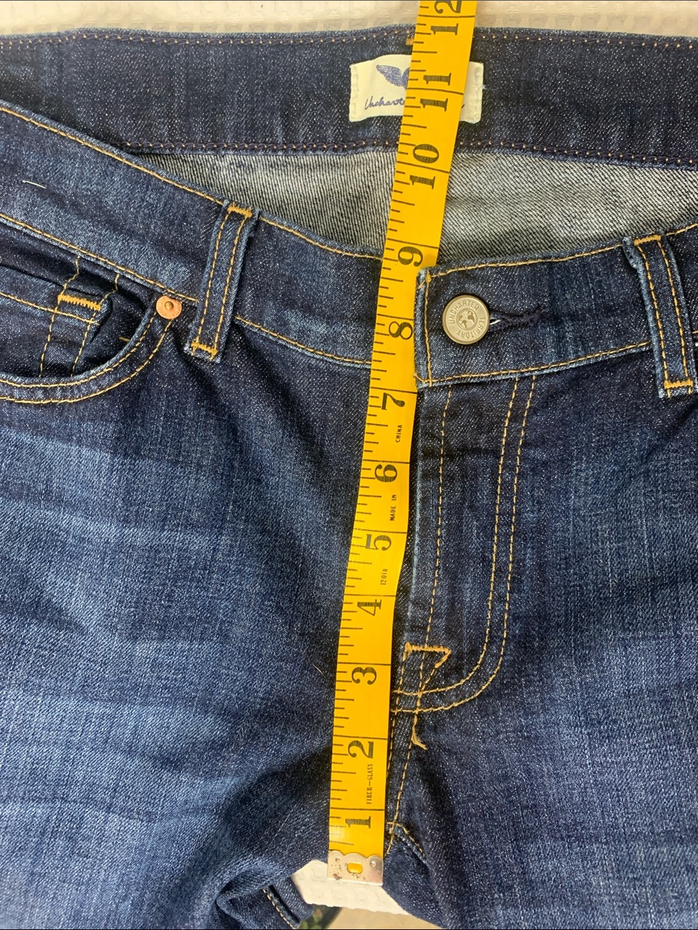 New VTG Uncharted Territory lowrise Dark Denim Bootcut Jeans Size 31 34” inseam - Picture 9 of 11